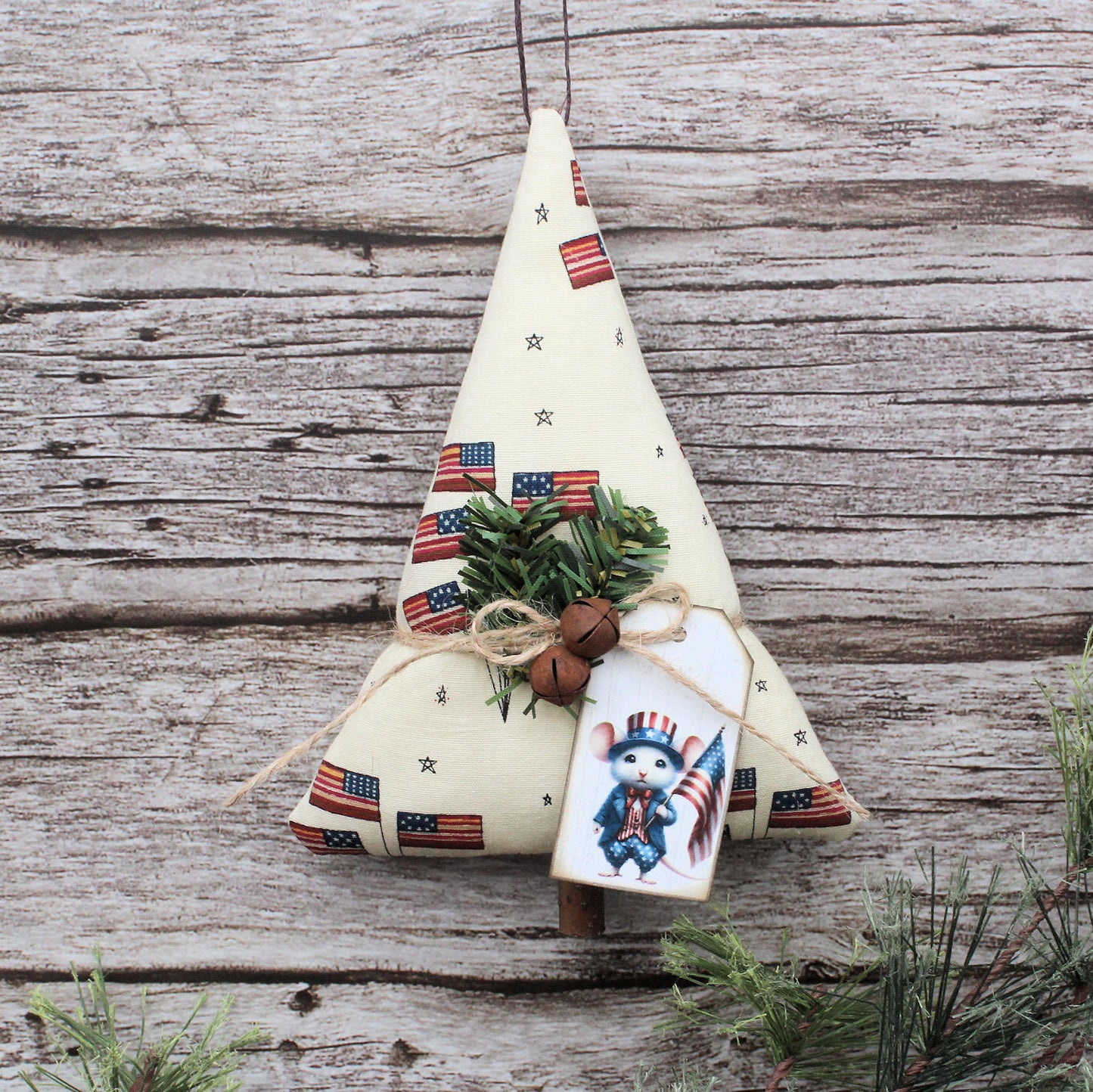 Christmas Tree Ornament Bowl Filler Americana
