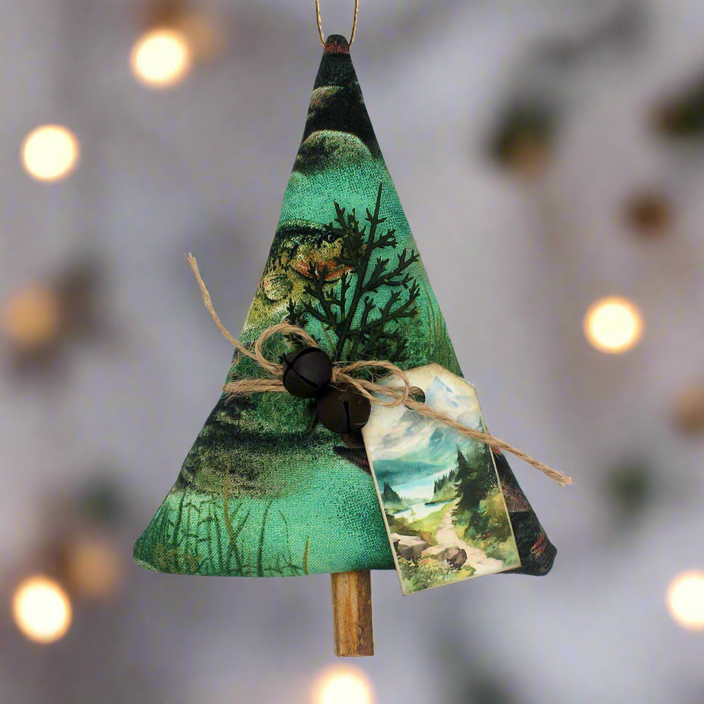 Decorative tree-shaped ornament with nature-themed design