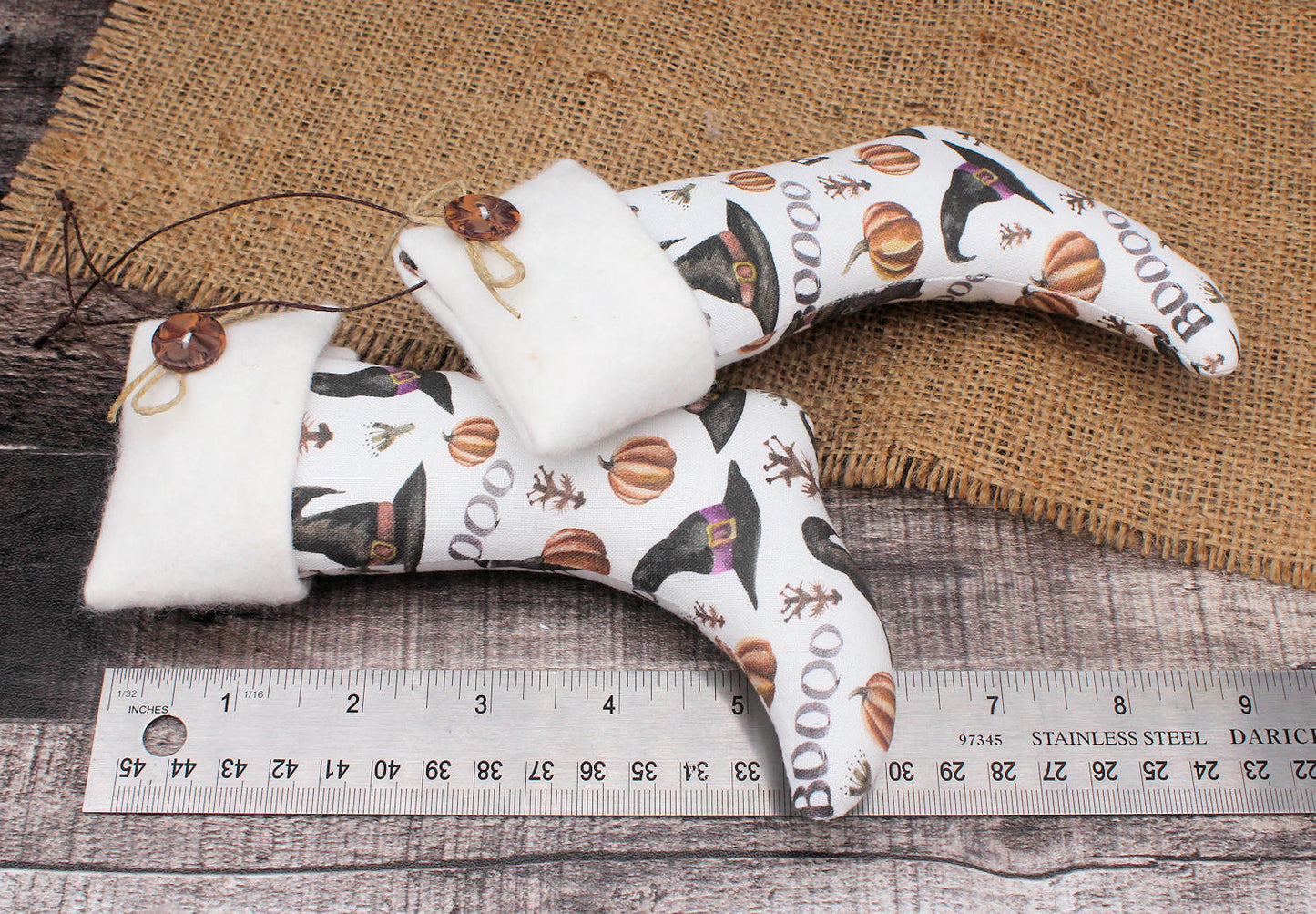 Halloween Stockings Ornaments Witch Hats Pumpkins