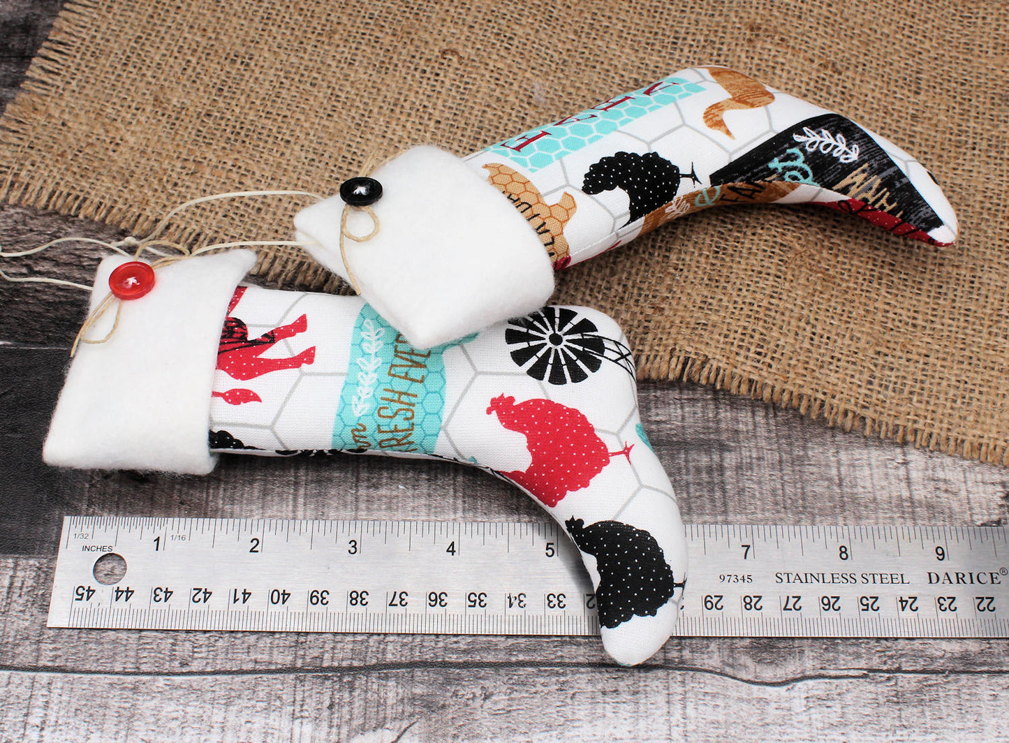 Christmas Stockings Ornaments Farmhouse