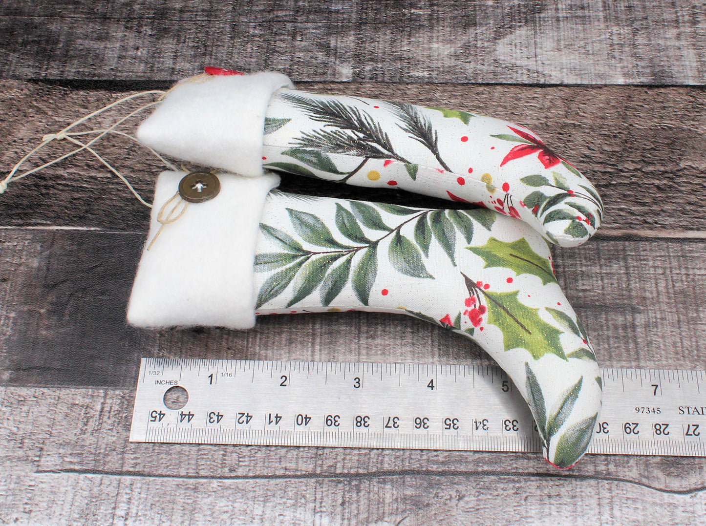 Christmas Stockings Ornaments Poinsettia Floral