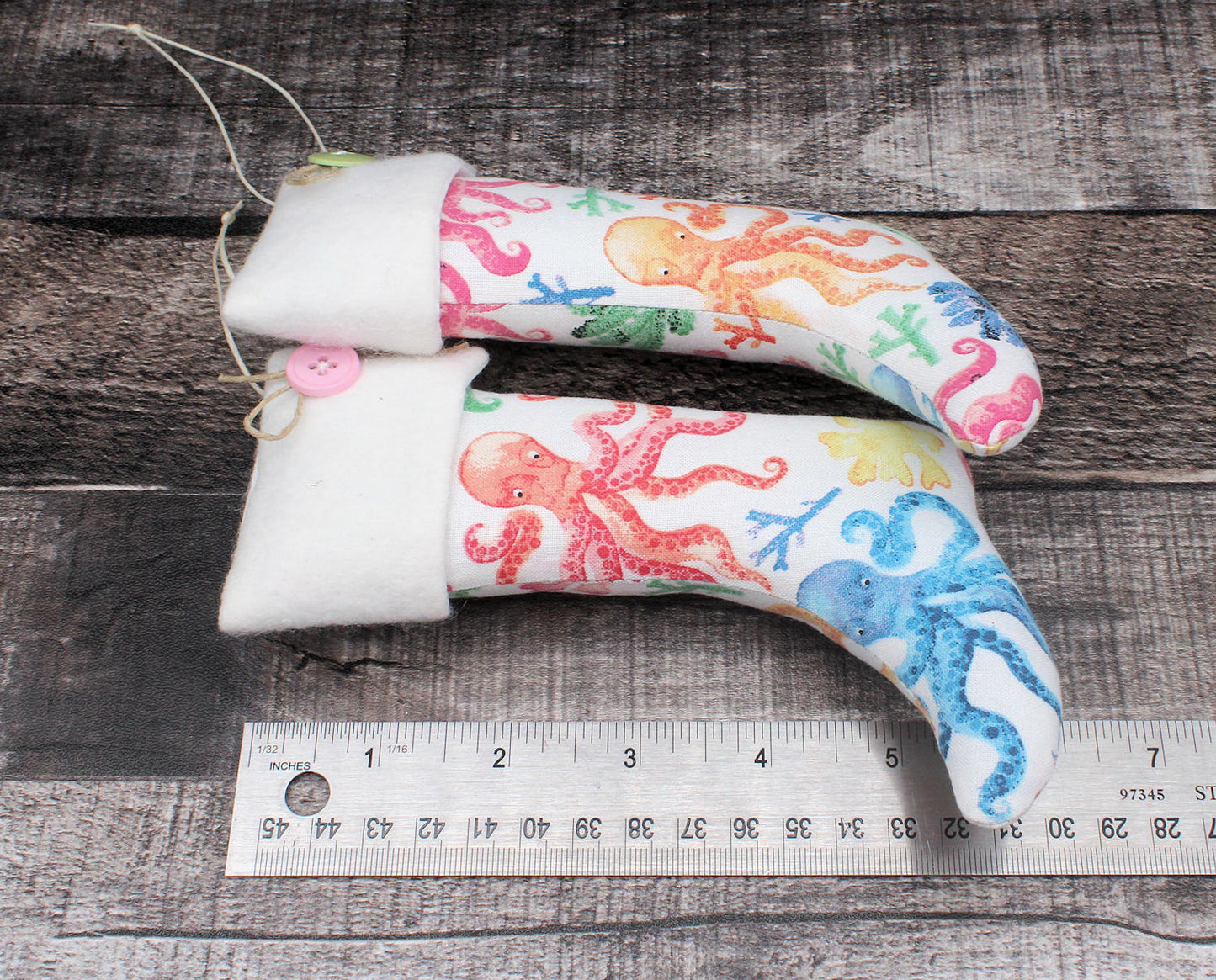 Christmas Stockings Ornaments Ocean Shore