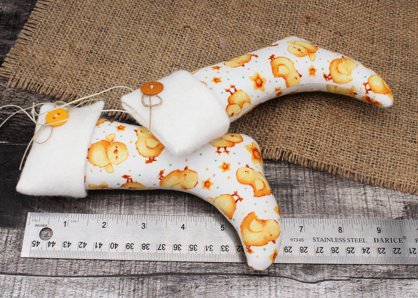 Christmas Stockings Ornaments Cute Yellow Chicks