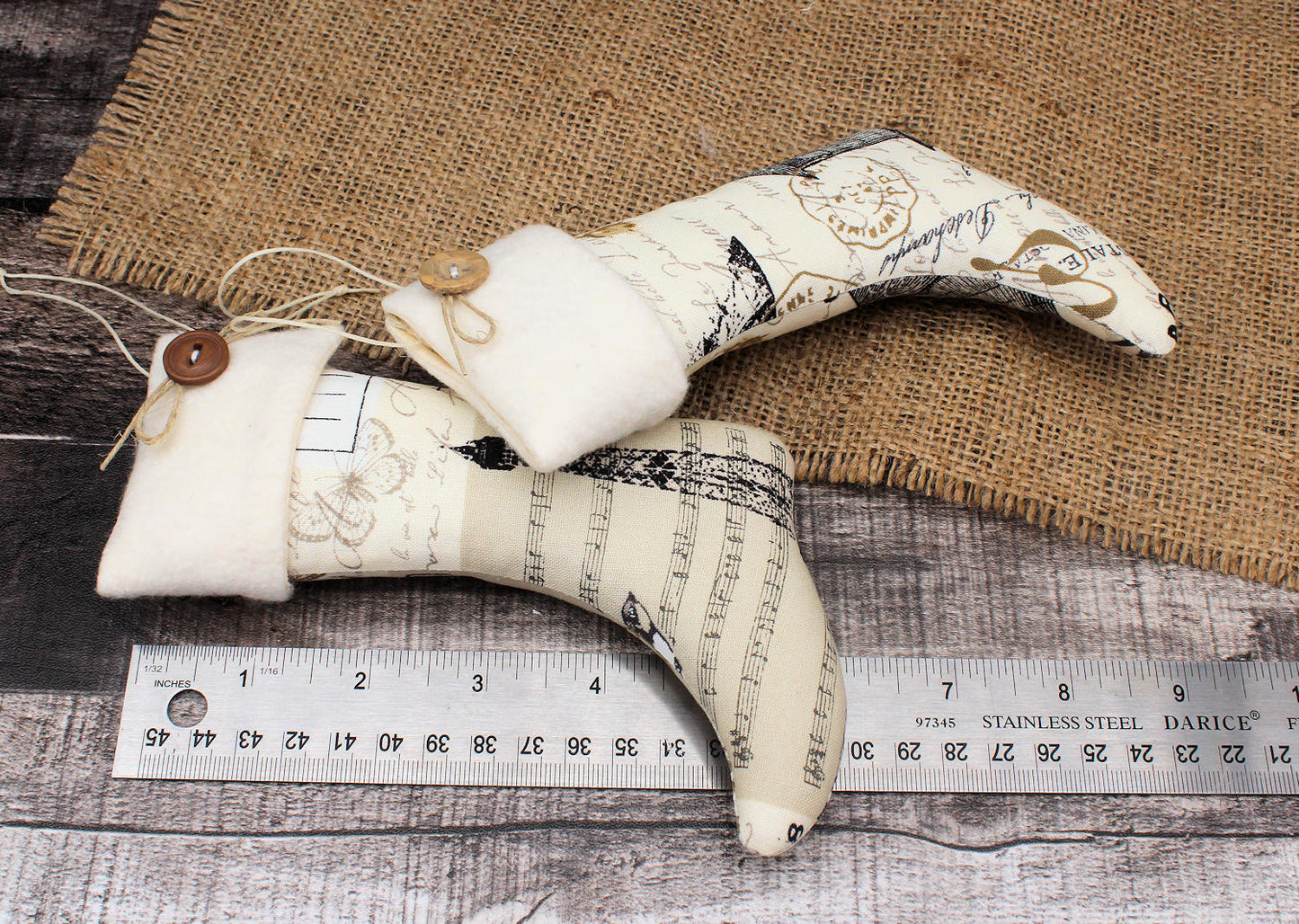 Christmas Stockings Ornaments French Ephemera