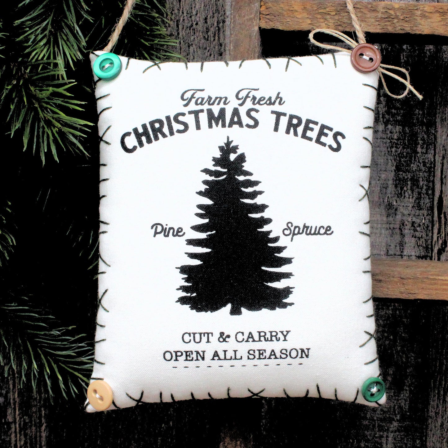Christmas Tree Farm Christmas Winter Peg Rail Hanger