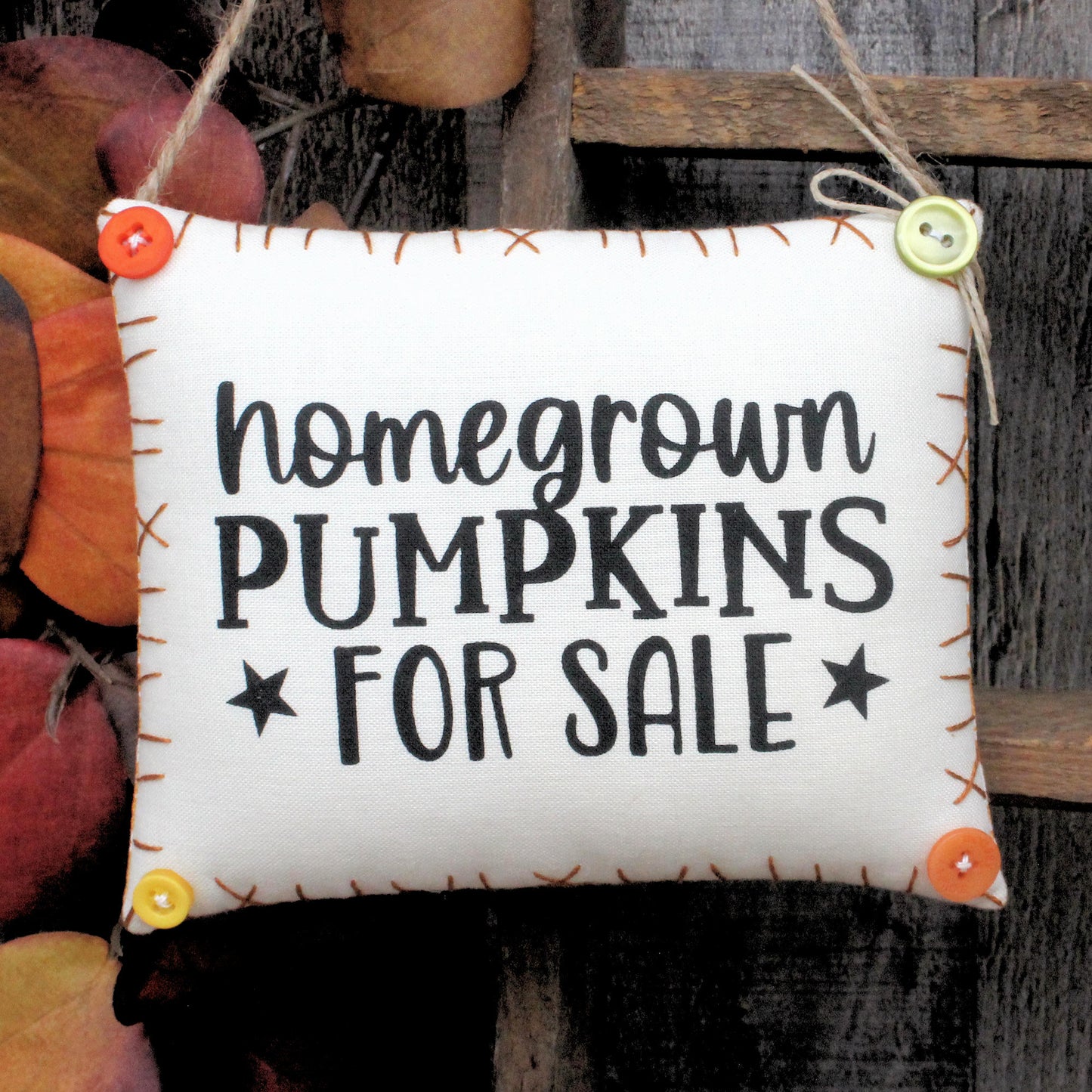 Homegrown Pumpkins for Sale Autumn Peg Rail Hanger