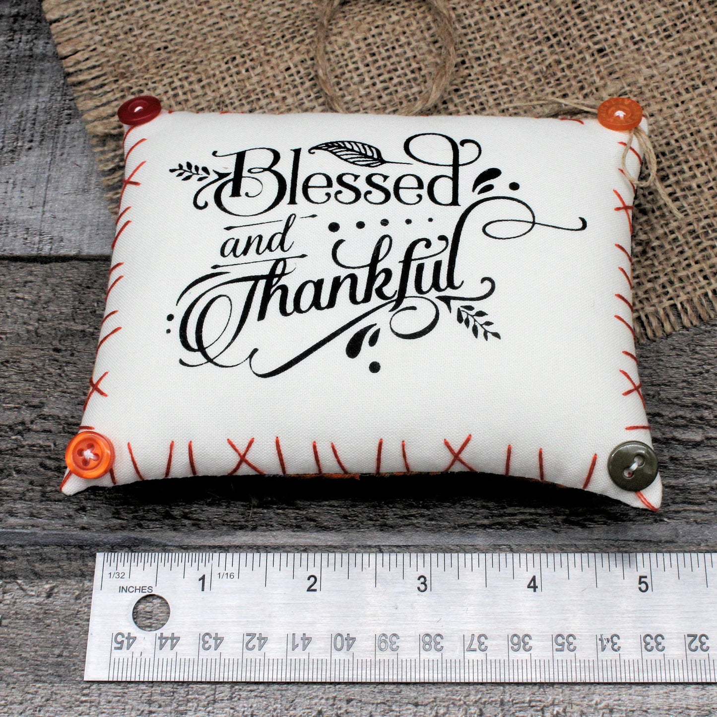 Blessed and Thankful Autumn Peg Rail Hanger
