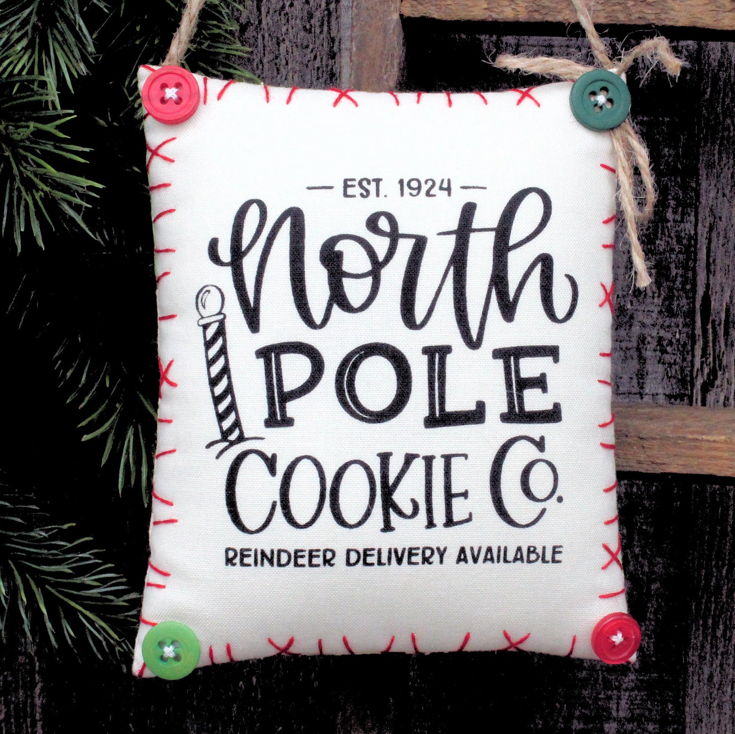North Pole Cookie Company Christmas Winter Peg Rail Hanger