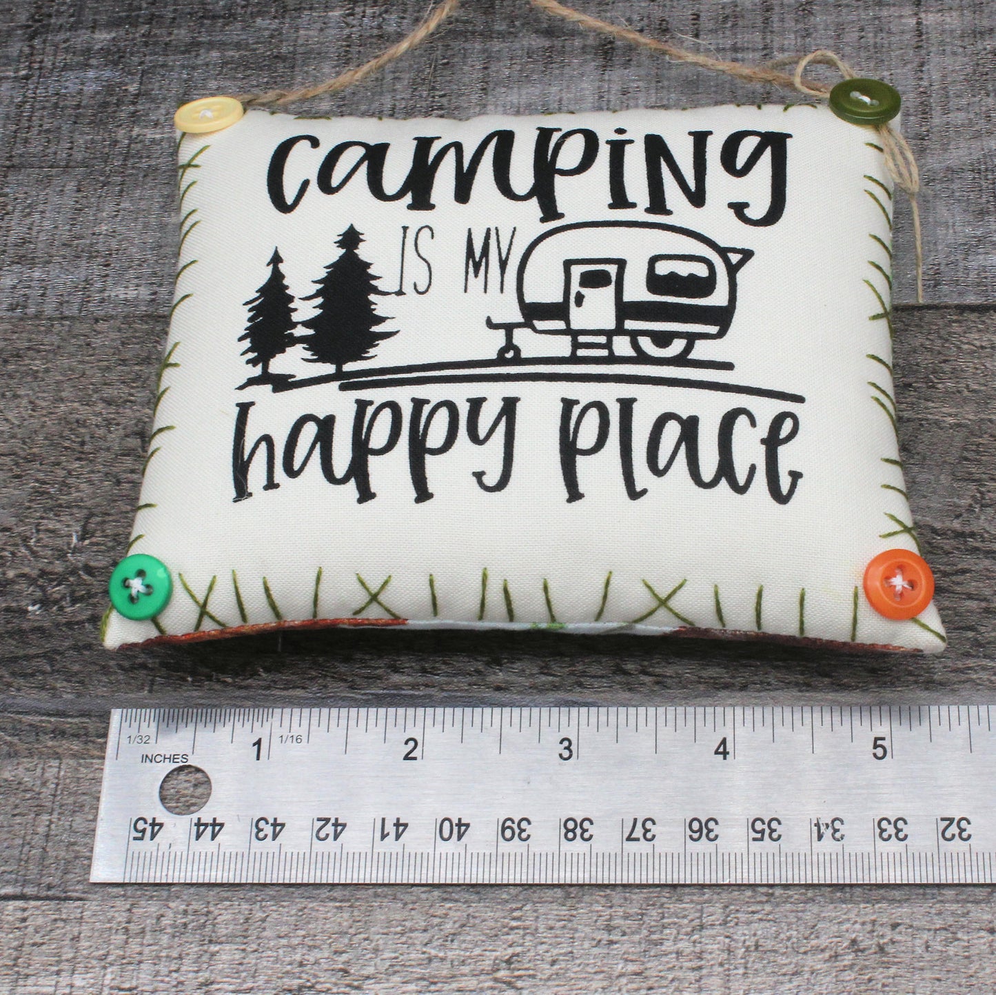 Camping Is My Happy Place Peg Rail Hanger