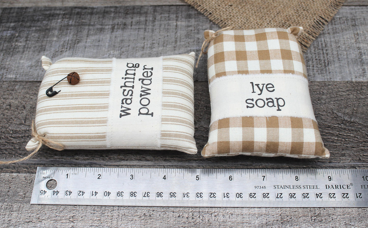 Laundry Room Feed Sack Bowl Fillers 2-Set