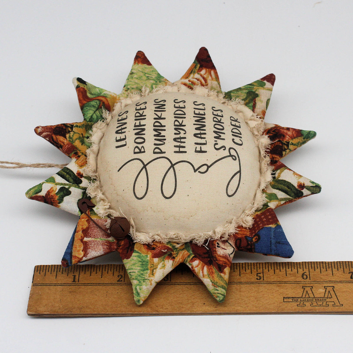 Primitive Fabric Sunflower Ornament - Fall Favorites