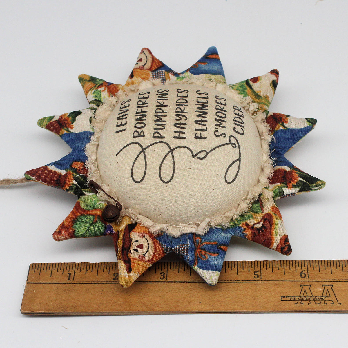 Primitive Fabric Sunflower Ornament - Autumn Favorites