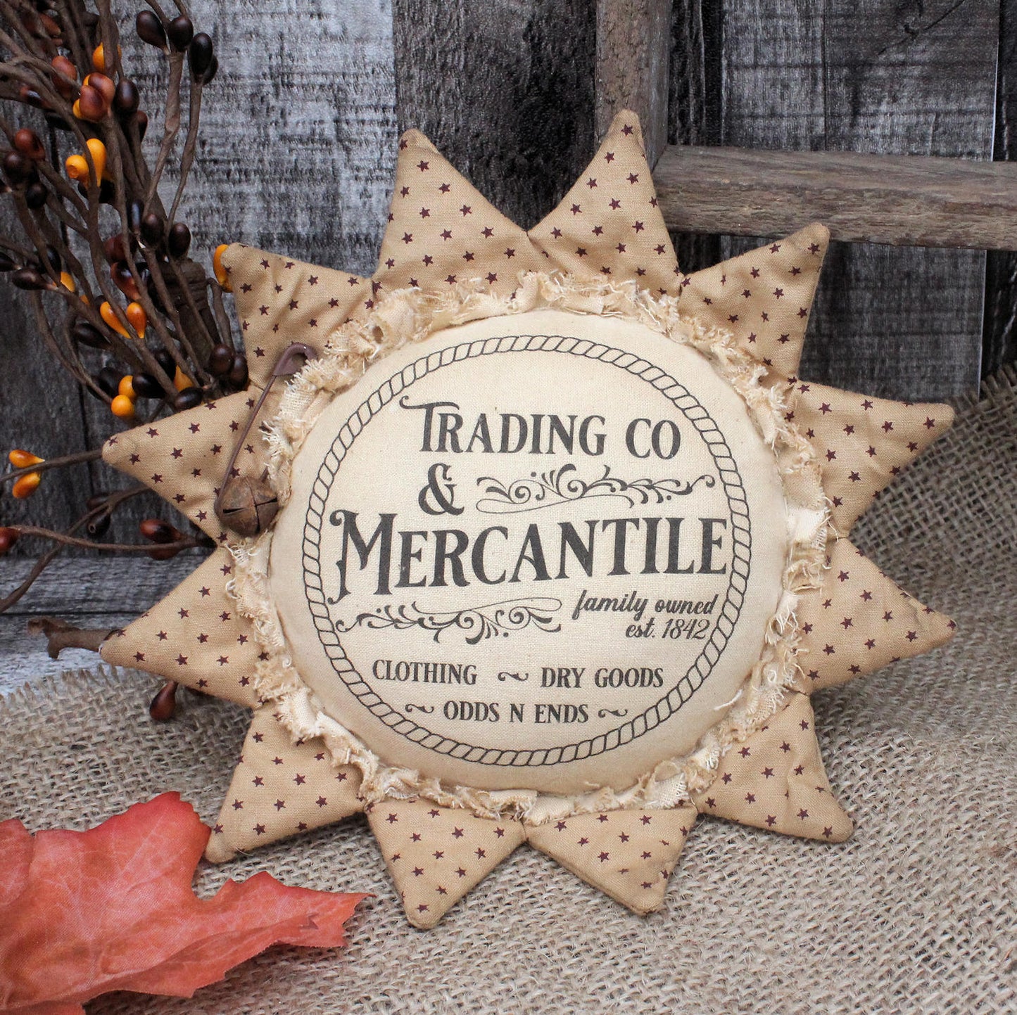 Grungy Sunflower Ornament Mercantile Trading