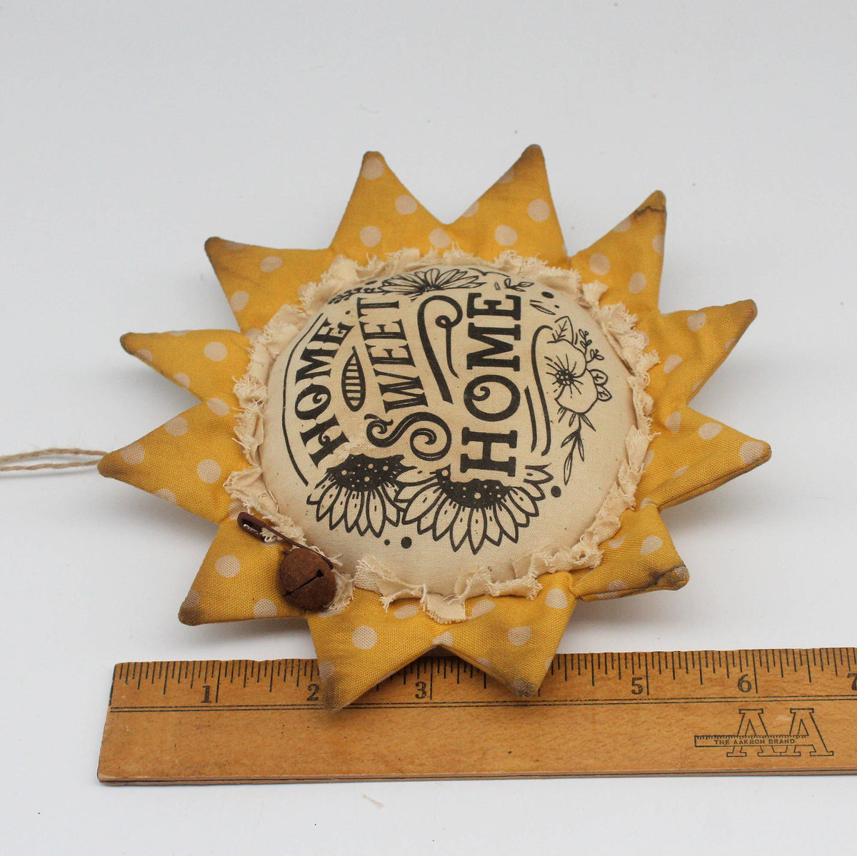 Primitive Farmhouse Sunflower Ornament Bowl Filler - Home Sweet Home