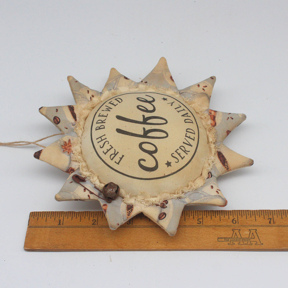 Primitive Farmhouse Sunflower Ornament Bowl Filler - Coffee Served Daily