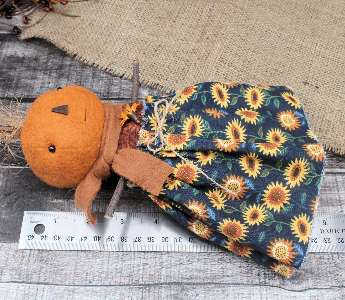 Pumpkin Head Girl Doll Ornament