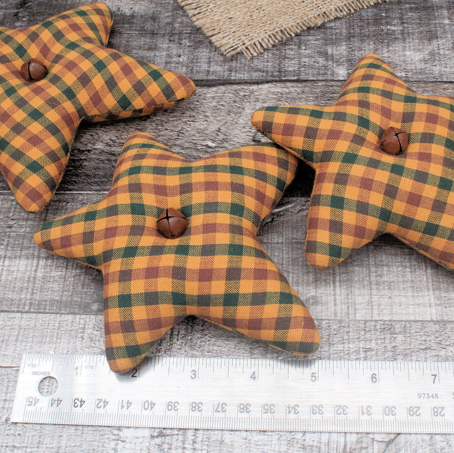 Homespun Stars Bowl Fillers 3-Set Autumn Orange Mix