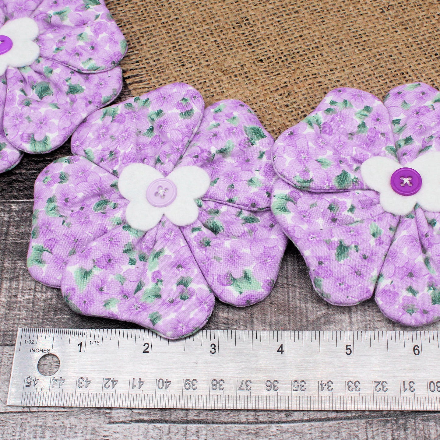 Flowers Bowl Fillers 3-Set Spring Purple Floral