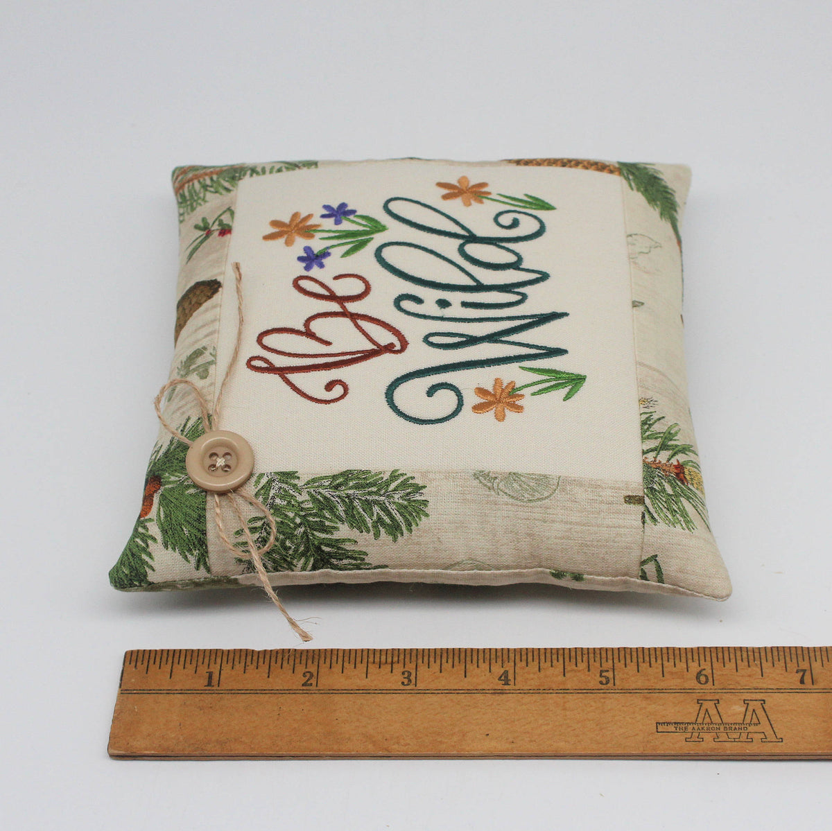 Be Wild Mini Pillow Tuck – 6x6 Embroidered Spring & Summer Decor