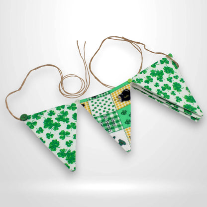 St. Patrick's Day Bunting Banner – 36" Shamrock Green Holiday Garland