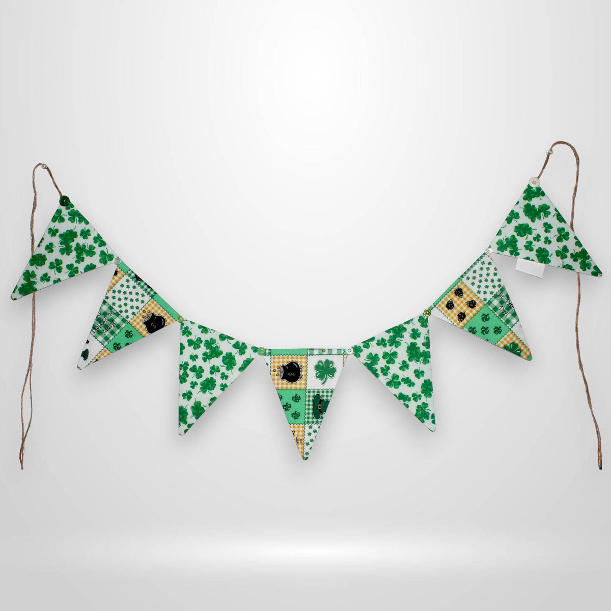 St. Patrick's Day Bunting Banner – 36" Shamrock Green Holiday Garland