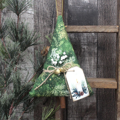 Christmas Tree Ornament Bowl Filler Green Gold
