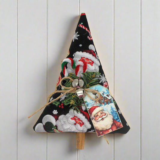 Decorative Christmas tree ornament or bowl filler with Santa Claus design on a white background