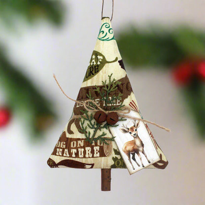 Decorative Christmas tree ornament with nature-themed design