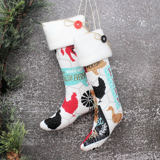 Christmas Stockings Ornaments Farmhouse