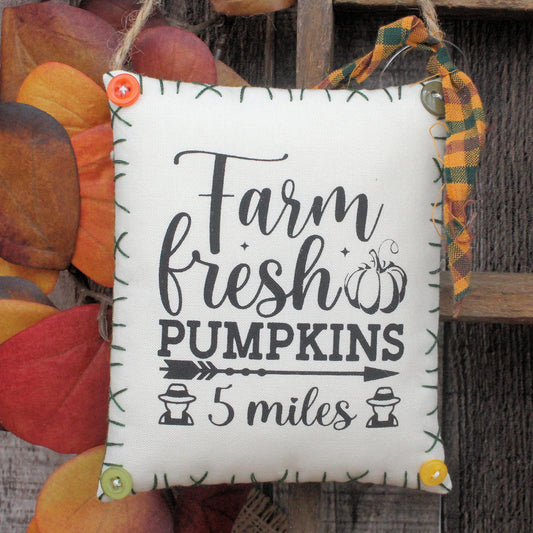 Farm Fresh Pumpkins Autumn Peg Rail Hanger