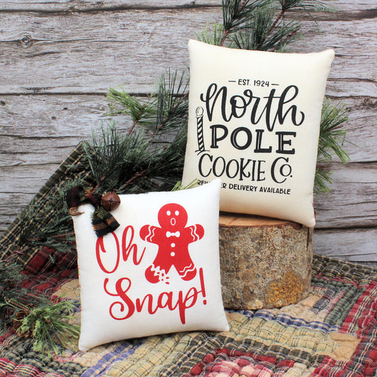 Gingerbread Cookie Pillow Tucks 2-Set Christmas Oh Snap