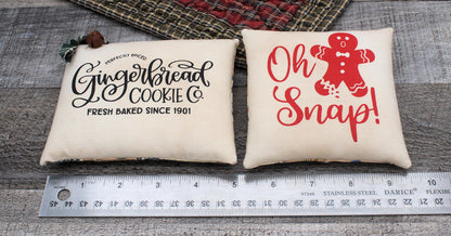 Gingerbread Cookie Pillow Tucks 2-Set Christmas Oh Snap