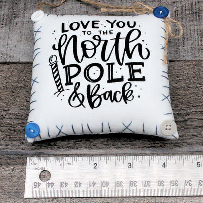 Love You to the North Pole Christmas Winter Peg Rail Hanger