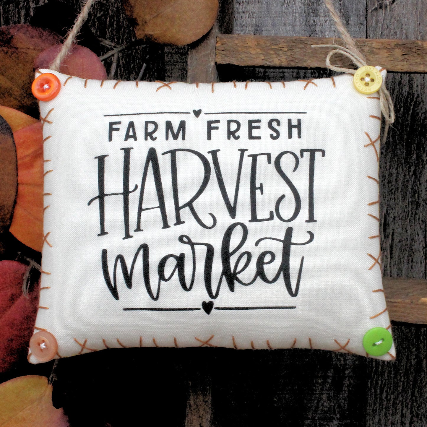 Farm Fresh Harvest Market Autumn Peg Rail Hanger