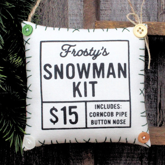 Frosty's Snowman Kit Christmas Winter Peg Rail Hanger