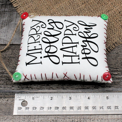 Merry Jolly Happy Joyful Christmas Winter Peg Rail Hanger