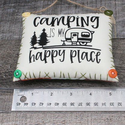 Camping Is My Happy Place Peg Rail Hanger