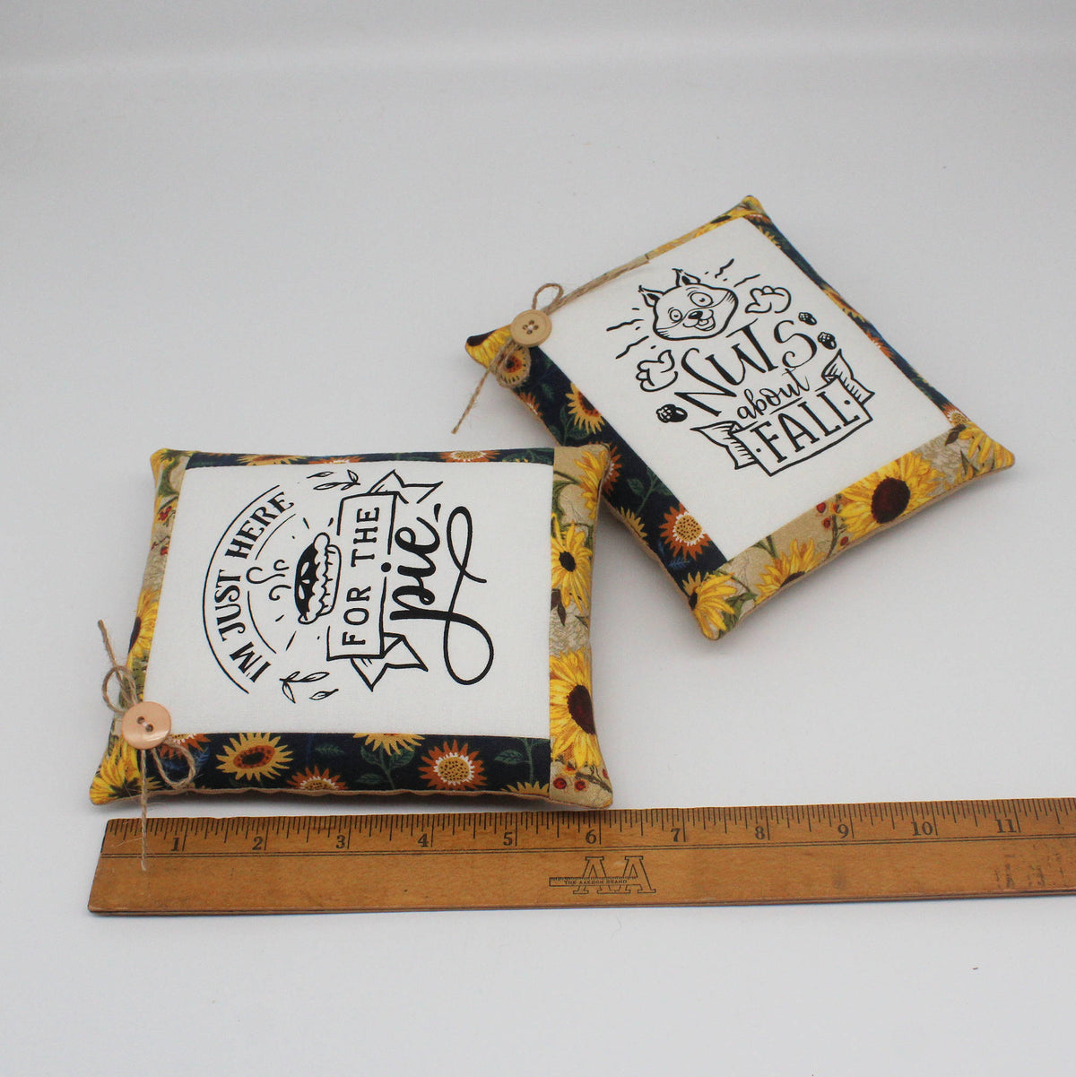 Funny Fall Humor Mini Pillows – Set of 2 Screen-Printed Autumn Decor
