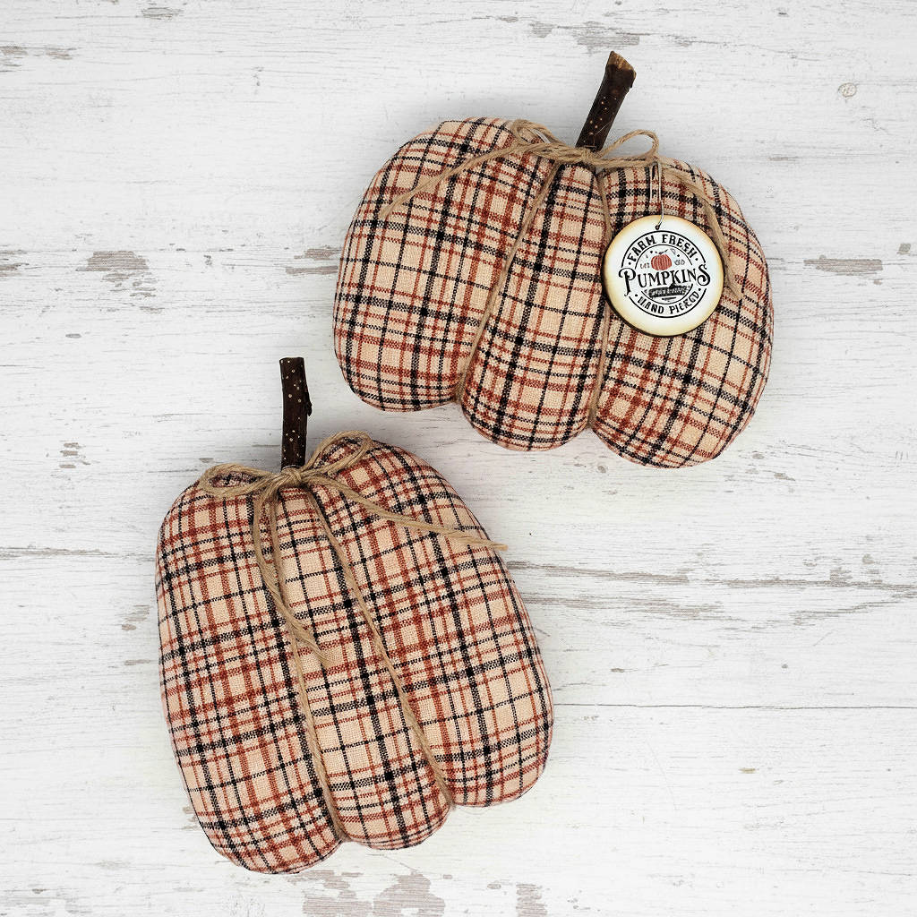 Primitive Pumpkin Bowl Fillers 2-Set Autumn Decor