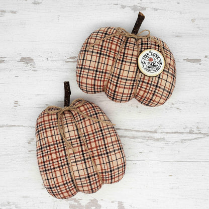 Primitive Pumpkin Bowl Fillers 2-Set Autumn Decor