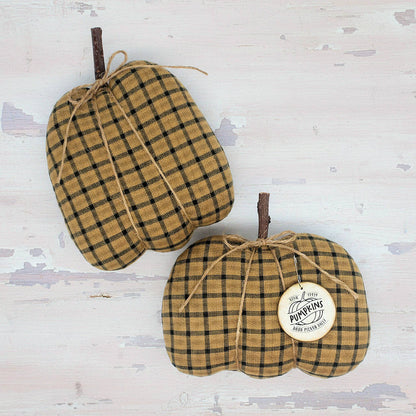 Primitive Pumpkin Bowl Fillers 2-Set Autumn Decor