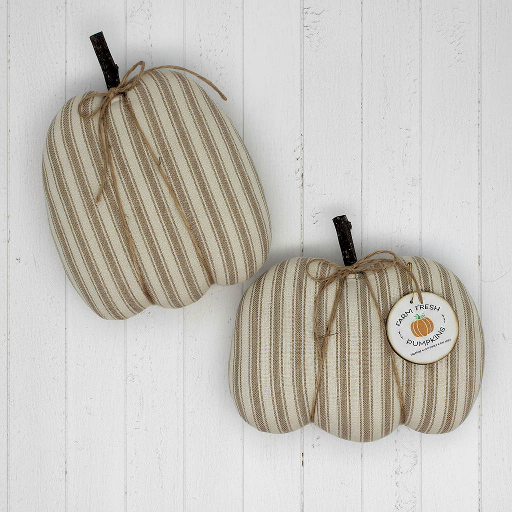 Primitive Pumpkin Bowl Fillers 2-Set Autumn Decor