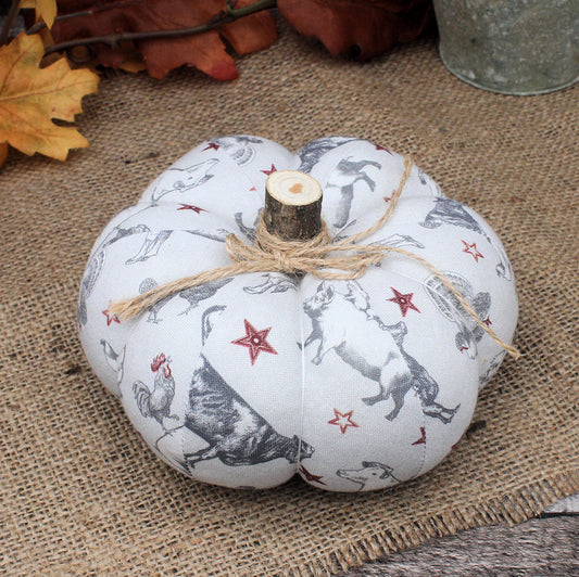 Farmhouse Pumpkin Autumn Home Decor Gray Farm