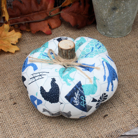 Farmhouse Pumpkin Autumn Home Decor Blue Farm