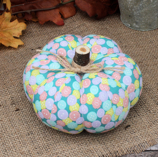 Farmhouse Pumpkin Autumn Home Decor Pastel Buttons
