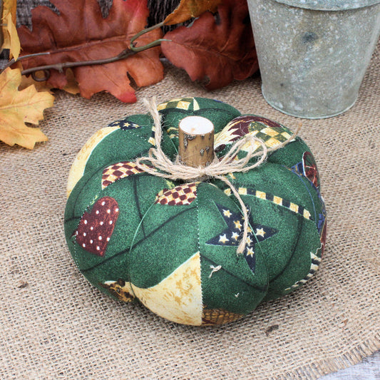 Farmhouse Pumpkin Autumn Home Decor Green Folkart Farm