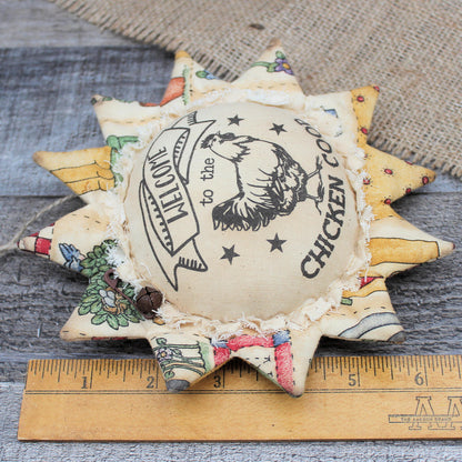 Country Sunflower Ornament Chicken Coop Welcome