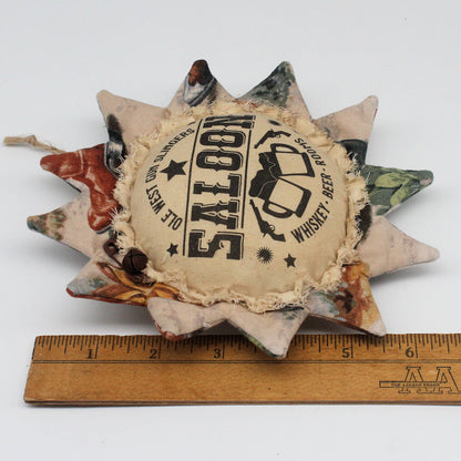 Primitive Fabric Sunflower Ornament - Country Western Saloon