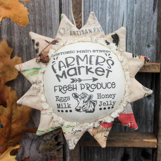Country Sunflower Ornament Farmers Market