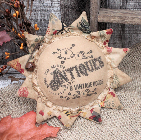 Grungy Sunflower Ornament Antiques Vintage